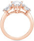 ფოტო #5 პროდუქტის Certified Lab Grown Diamond Pear-Cut Three Stone Engagement Ring (4 ct. t.w.) in 14k Gold