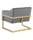Фото #3 товара Hampshire 31" Velvet with Stainless Steel Modern Accent Chair