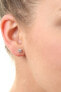 Charming stud earrings with zircons E000143
