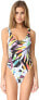 Mara Hoffman 170644 Womens Mia One Piece Swimsuit Black/Multi Size X-Small