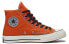 Кеды Converse 1970s Chuck High Top Vintage Canvas 165951C Топовые высокие унисексные винтажные (оранжево-белые) 44.5 - фото #3