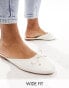 Фото #1 товара ASOS DESIGN Wide Fit Lucia mule in ivory