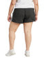 Plus Size Pacer Training 3-Stripes Woven High-Rise Shorts