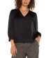 ფოტო #1 პროდუქტის Women's Long-Sleeve Pleated Top