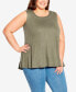 Фото #1 товара Plus Size Fit N Flare Tank Top