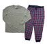 Medium Grey Heather/Wine Country Plaid