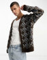 ASOS DESIGN knitted oversized cardigan in geo design