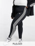 Фото #1 товара adidas Sportswear Plus Essential leggings with three stripes in black