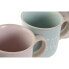 Фото #4 товара Набор из 4 кружек Mug Home ESPRIT Синий Розовый Керамика 355 ml 9,7 x 7 x 9,2 cm