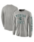 Men's Gray Michigan State Spartans Distressed Arch Over Logo Long Sleeve Hit T-shirt Серый, S - фото #2