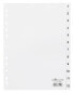 Durable 6112 - Numeric tab index - Polypropylene (PP) - White - Portrait - A4 - 230 mm