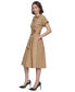 ფოტო #3 პროდუქტის Women's Poplin Grommet Shirtdress