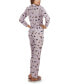 Фото #3 товара Women's Crazy Cats 2 Piece Cotton Blend Pajama Set