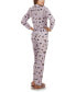 Women's Crazy Cats 2 Piece Cotton Blend Pajama Set