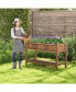 HIPS Raised Garden Bed Poly Wood Elevated Planter Box with Legs, Storage Shelf