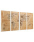 Фото #4 товара 'World Map' 4-Piece Arte De Legno Digital Print on Solid Wood Wall Art Set - 60" x 30"