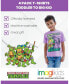 ფოტო #3 პროდუქტის Toddler Boys Leonardo Michelangelo Raphael Donatello 4 Pack T-Shirts to