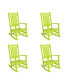 Фото #2 товара All-Weather Outdoor Patio Poly Classic Porch Rocking Chair (Set of 4)