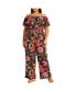 ფოტო #1 პროდუქტის Plus Size Peta Print Jumpsuit