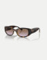 Фото #3 товара Vogue eyewear vo5525s rectangle sunglasses with violet lens in dark Havana