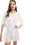 Esmee beach belted playsuit in white weiß, 34 - фото #2