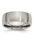 Фото #1 товара Titanium Brushed 8 mm Half Round Wedding Band Ring