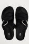Rhinestone embellished flat slider sandals
