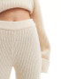 4th & Reckless remy knitted trouser co-ord in off white