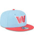 Фото #4 товара Men's Light Blue, Red Washington Commanders Two-Tone Color Pack 9FIFTY Snapback Hat