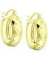 ფოტო #3 პროდუქტის Faceted Small Hoop Earrings, 15mm, Created for Macy's