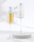 Фото #2 товара Christian Siriano Chroma Iridescent Champagne Flute Glasses