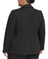 Plus Size Notched-Collar Two-Button Jacket