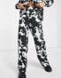 Фото #2 товара JDY exclusive wide leg trousers co-ord in cow print