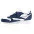 Фото #9 товара Reebok Classic Leather Mens Blue Suede Lace Up Lifestyle Sneakers Shoes