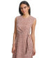 Women's Jewel-Neck Sleeveless Tweed Dress