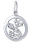 Silver pendant zodiac sign Aquarius - round SILVEGOB10283S02