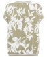 ფოტო #2 პროდუქტის Women's Short Sleeve Abstract Floral Print T-Shirt