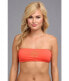 Фото #1 товара MICHAEL Michael Kors 261275 Women's Logo Bandeau Top Swimwear Size Small