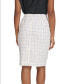 Women's Windowpane-Print Tweed Pencil Skirt