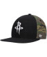 Men's '47 Black, Camo Houston Rockets Bramble Captain Snapback Hat Black, Camo - фото #1