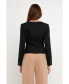 Фото #6 товара Women's Solid Tweed Scooped Neck Jacket