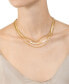 Фото #4 товара Curb Chain, Paper Clip Chain, and Herringbone Chain Necklace Set