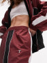 Topshop co-ord sporty shell cuffed tracksuit bottoms in burgundy