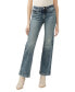 ფოტო #1 პროდუქტის Women's Suki Mid Rise Trouser Leg Jeans