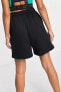 Sportswear Ess. Collt. Fleece High-Waisted Yüksek Belli Bol Kesim Siyah Kadın Spor Şort