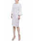 ფოტო #2 პროდუქტის Petite 3/4 Length Imitation Pearl Detail Dress