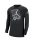 ფოტო #3 პროდუქტის Men's Black Brooklyn Nets Courtside Max 90 Vintage-Like Wash Statement Edition Long Sleeve T-shirt