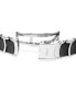 ფოტო #4 პროდუქტის Unisex Swiss Centrix Black Ceramic & Stainless Steel Bracelet Watch 40mm