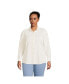Фото #3 товара Women's Plus Size Pinwale Cord Long Sleeve Shirt