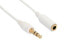Фото #1 товара InLine Audio Cable 3.5mm M/F - Stereo - white/gold 3m